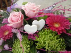 floristería Garralda (21)rosa, gerbera, corazones
